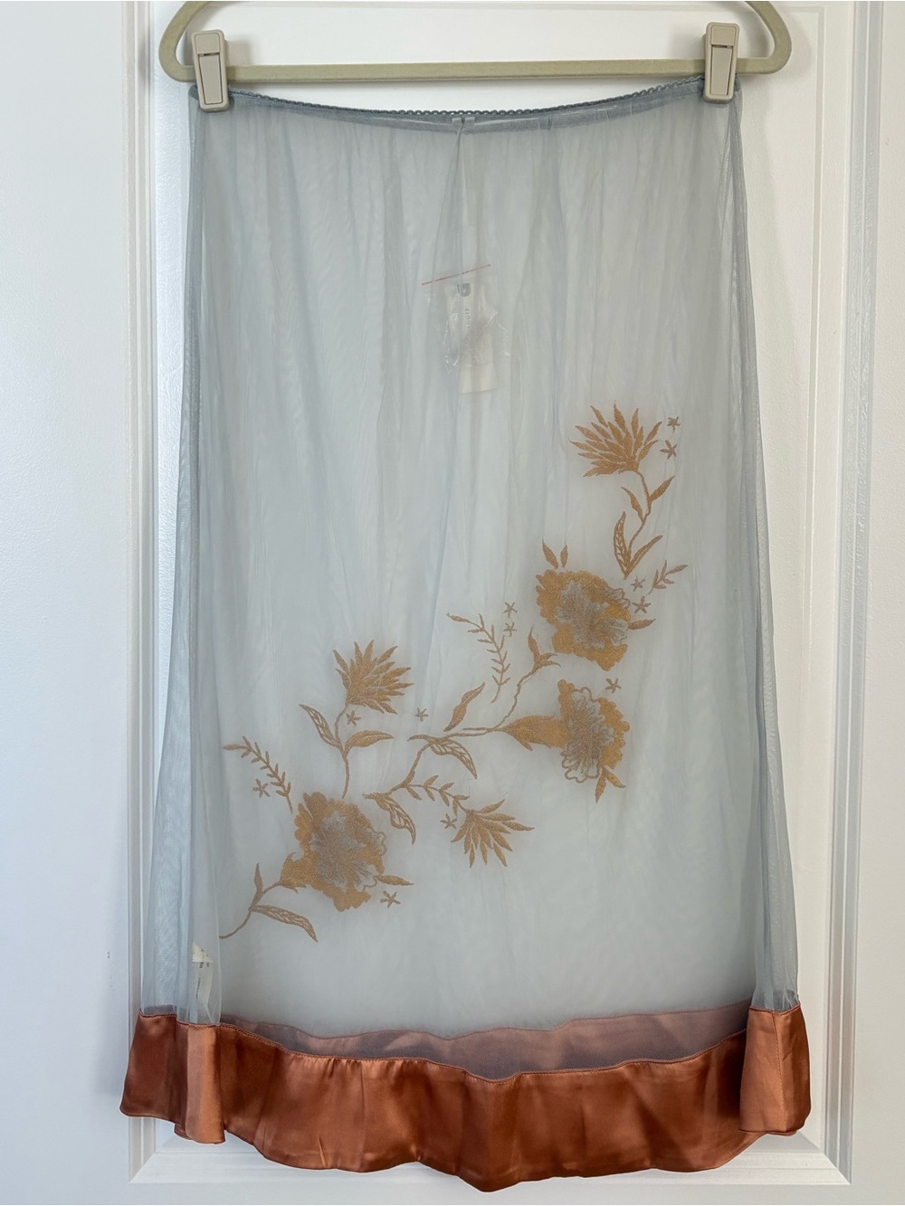 NWT Anthropologie Embroidered Sheer Midi Skirt Size Medium - Picture 6 of 6